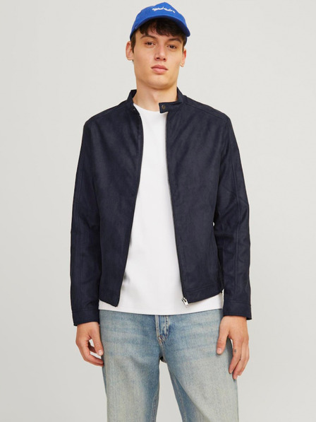 Jack & Jones Temno modra moška jakna Jack & Jones Dylan iz semiša