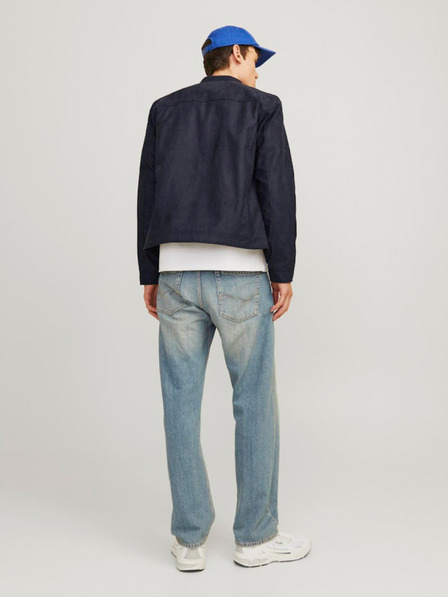 Jack & Jones Temno modra moška jakna Jack & Jones Dylan iz semiša