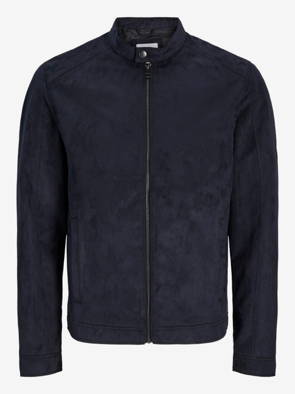 Jack & Jones Temno modra moška jakna Jack & Jones Dylan iz semiša
