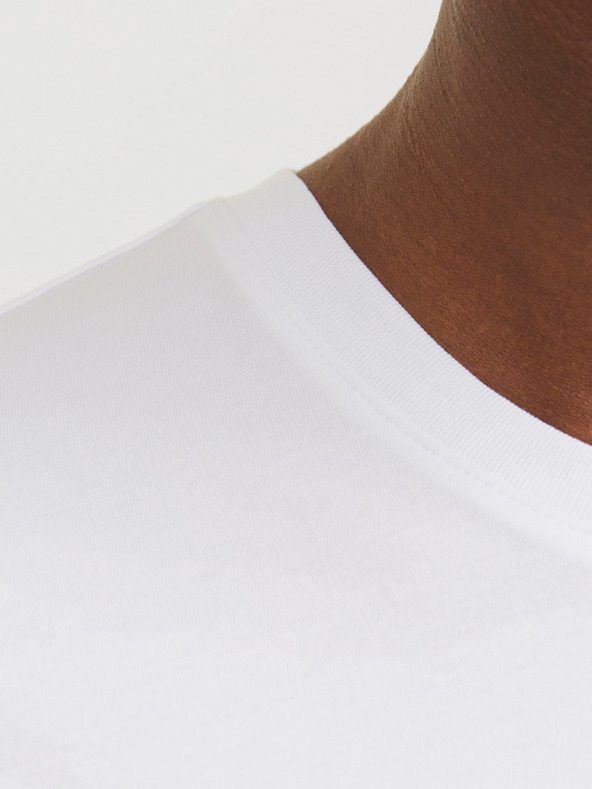 Jack & Jones Bela moška majica z logotipom Jack & Jones