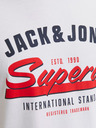 Jack & Jones Bela moška majica z logotipom Jack & Jones