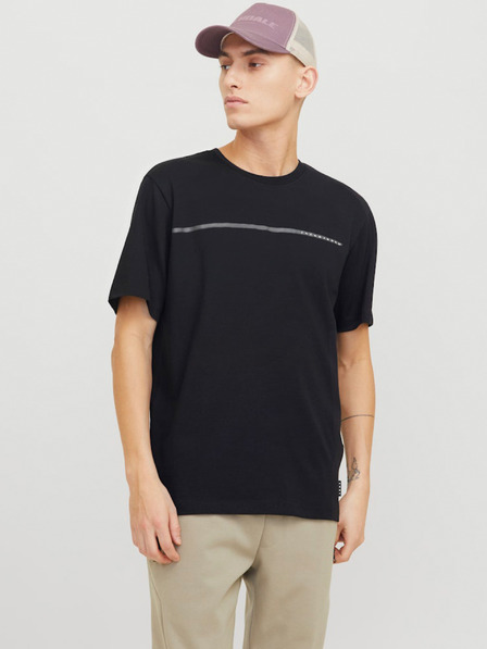 Jack & Jones Črna moška srajca Jack & Jones Fusion