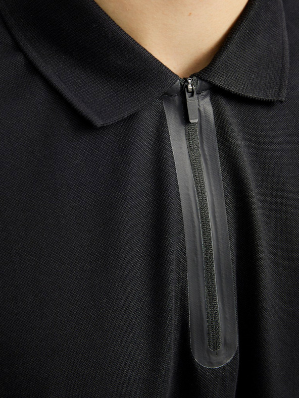 Jack & Jones Črna moška polo majica Jack & Jones Fusion