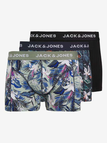 Jack & Jones Komplet treh moških boksaric Jack & Jones v modri, zeleni in črni barvi