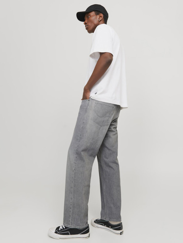 Jack & Jones Svetlo sive moške ohlapne kavbojke Jack & Jones Eddie