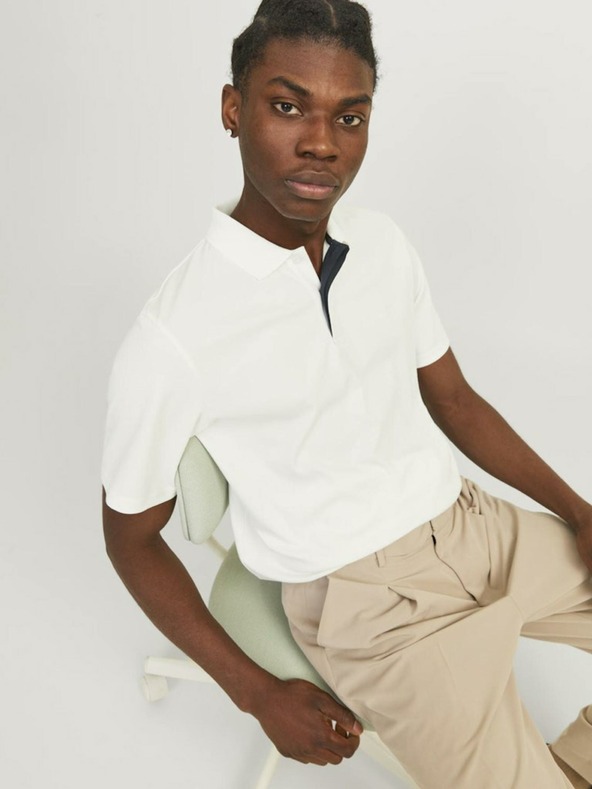 Jack & Jones Jack & Jones Crodney Bela moška polo majica