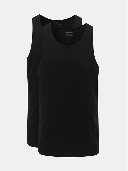 Jack & Jones Komplet dveh črnih osnovnih srajc Jack & Jones
