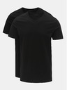 Jack & Jones Komplet dveh črnih osnovnih majic Jack & Jones z v-izrezom