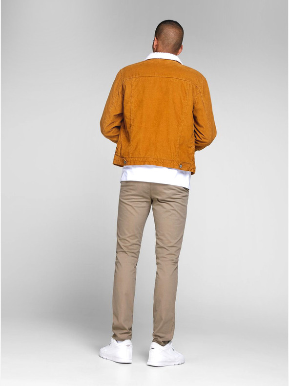 Jack & Jones Bež hlače tanke hlače chino Jack & Jones Marco