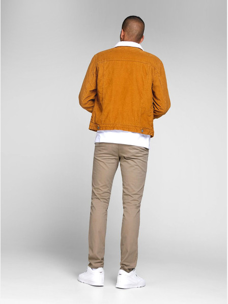 Jack & Jones Bež hlače tanke hlače chino Jack & Jones Marco