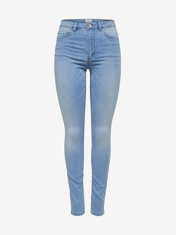 ONLY Svetlomodre oprijete kavbojke z visokim pasom ONLY Royal