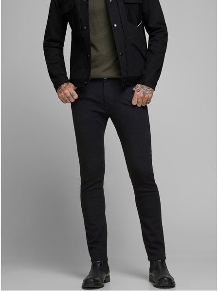 Jack & Jones Črne tanke kavbojke Jack & Jones Glenn