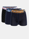 Jack & Jones Komplet treh boksaric v črni in mornarsko modri barvi s potiskom Jack & Jones