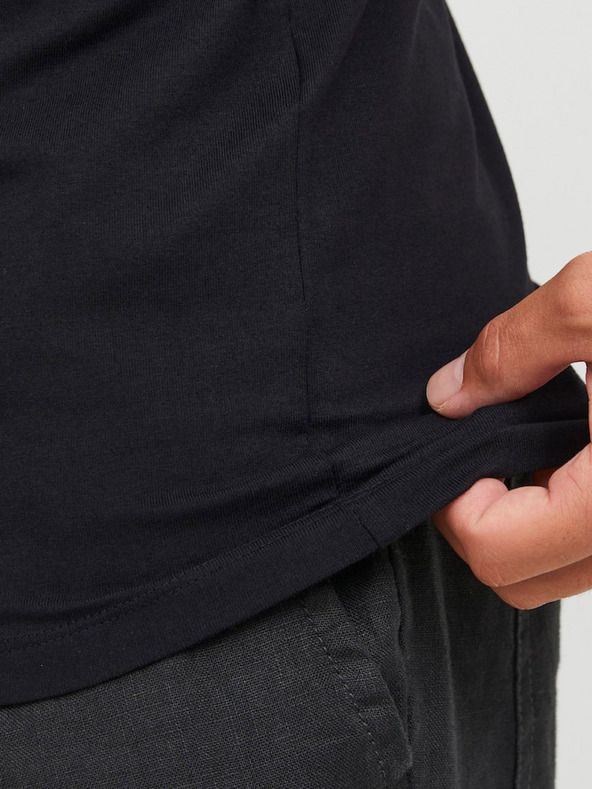 Jack & Jones Črna osnovna majica Jack & Jones