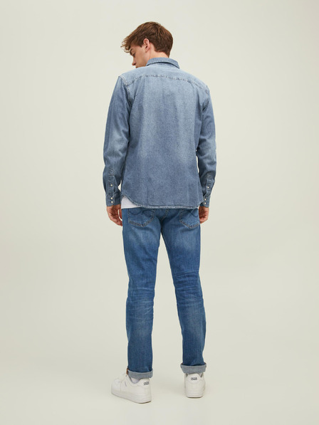 Jack & Jones Modra moška srajca iz džinsa tankega kroja Jack & Jones Heridan