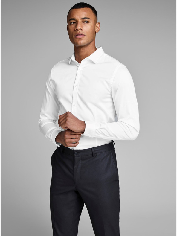 Jack & Jones Bela srajca tankega kroja Jack & Jones Parma