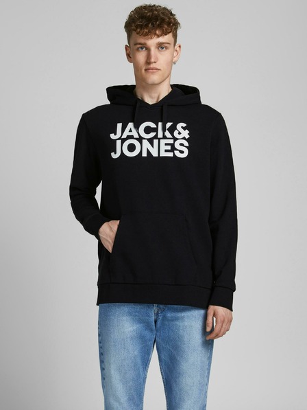 Jack & Jones Črna jopica s kapuco Jack & Jones