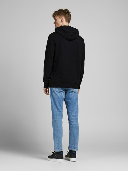 Jack & Jones Črna jopica s kapuco Jack & Jones