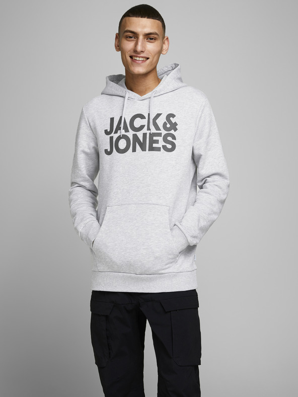 Jack & Jones Svetlo siva vzorčasta kapuca Jack & Jones Corp