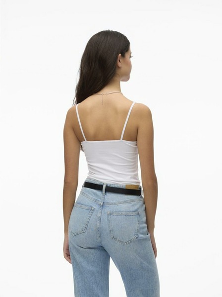 Vero Moda Bela majica s čipko VERO MODA Inge