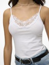 Vero Moda Bela majica s čipko VERO MODA Inge
