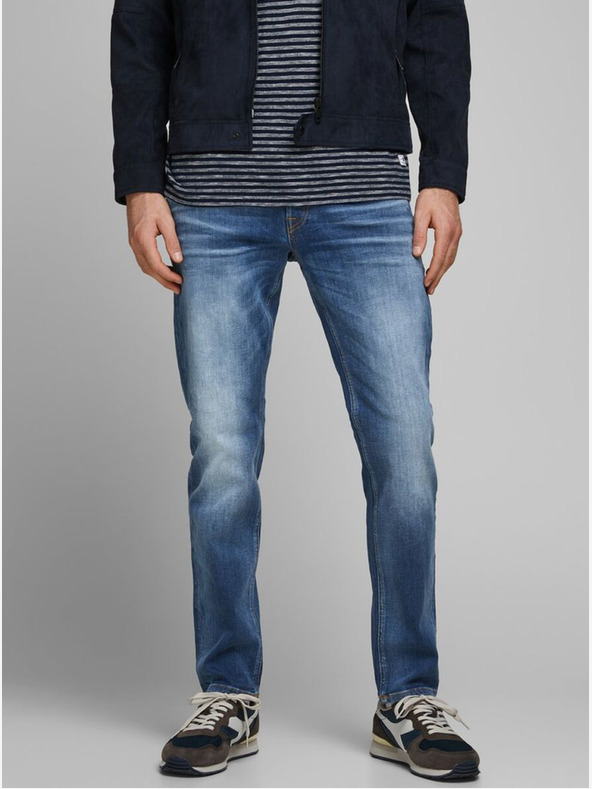 Jack & Jones Modre moške kavbojke ravnega kroja Jack & Jones Mike