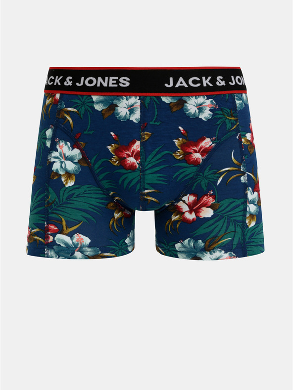 Jack & Jones Komplet treh boksaric Jack & Jones Flower v modri in črni barvi