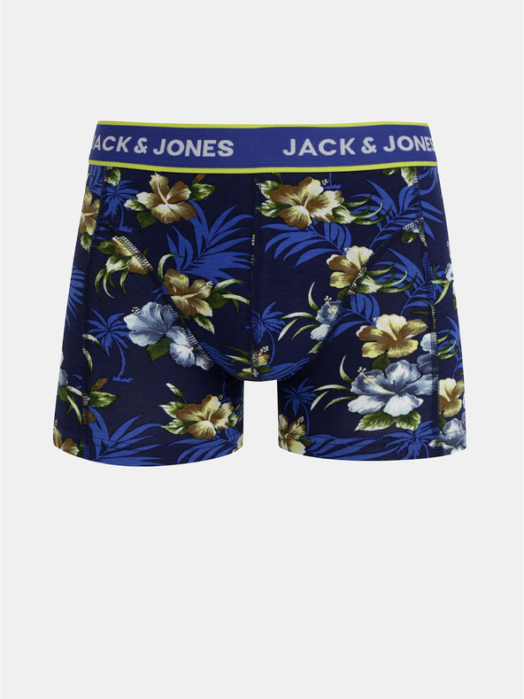 Jack & Jones Komplet treh boksaric Jack & Jones Flower v modri in črni barvi