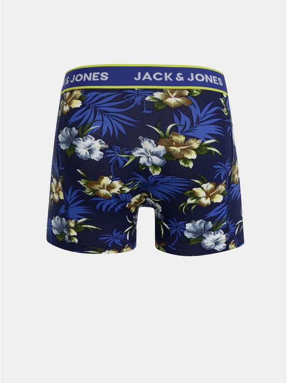 Jack & Jones Komplet treh boksaric Jack & Jones Flower v modri in črni barvi