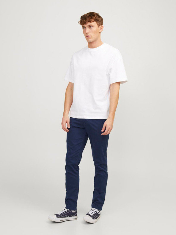 Jack & Jones Temno modre chino hlače Jack & Jones Marco
