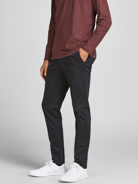 Jack & Jones Črne hlače chino Jack & Jones Marco