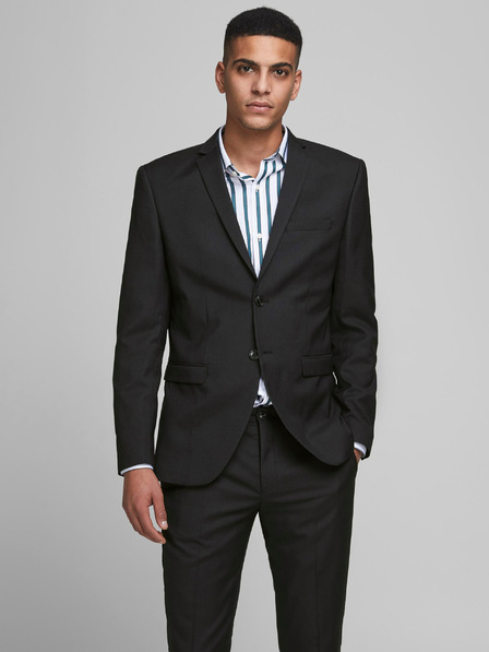Jack & Jones Črna moška jakna Jack & Jones Solaris iz volnene mešanice