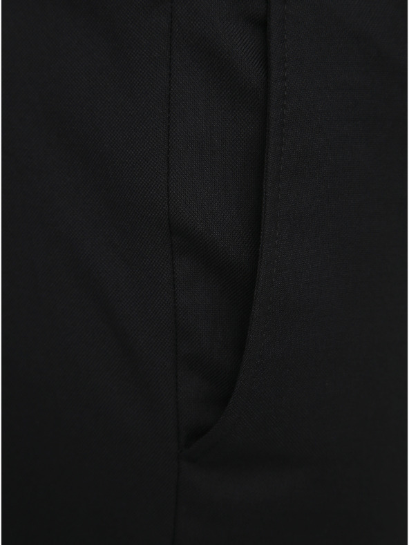 Jack & Jones Črne hlače Jack & Jones Solaris iz volnene mešanice za obleko ozkega kroja