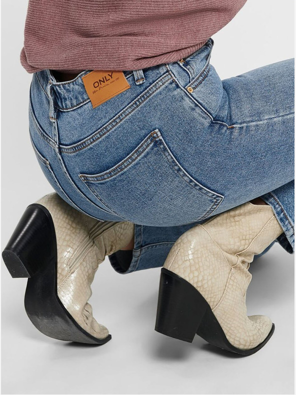 ONLY Modre izrezane ravne kavbojke ONLY Emily
