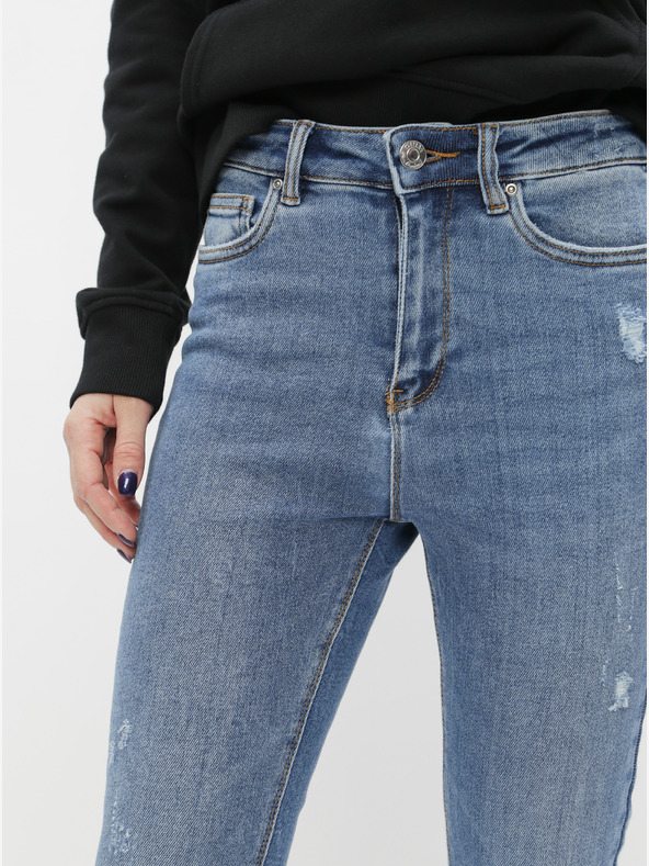 ONLY Modre oprijete kavbojke ONLY Mila