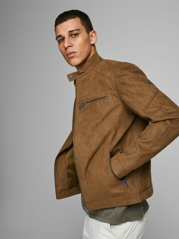 Jack & Jones Rjava jakna Jack & Jones Rocky iz semiša