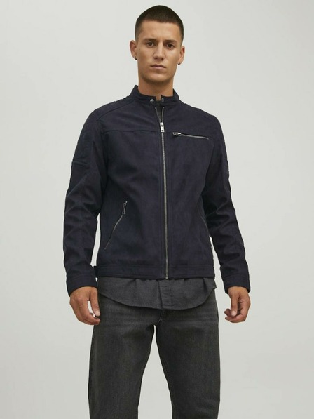 Jack & Jones Črna jakna Jack & Jones Rocky iz semiša