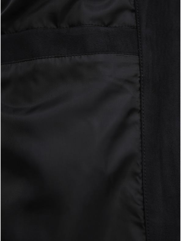 Jack & Jones Črna jakna Jack & Jones Rocky iz semiša