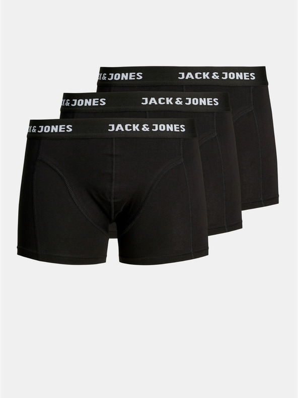 Jack & Jones Komplet treh črnih boksaric Jack & Jones Anthony
