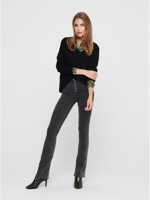 Jacqueline de Yong Črn ženski pulover JDY New Megan