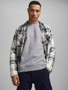 Jack & Jones Svetlo siva moška osnovna majica s kapuco Jack & Jones