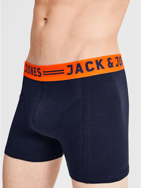 Jack & Jones Komplet treh moških boksaric Jack & Jones Lichfield v bordo, mornariški in sivi barvi