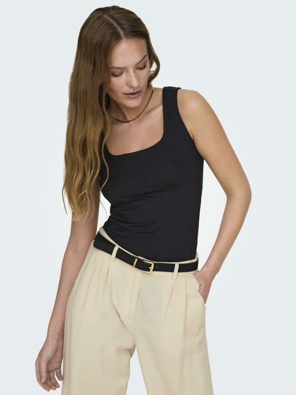 ONLY Črna ženska osnovna obojestranska majica ONLY Ea