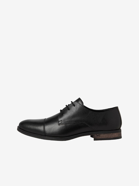 Jack & Jones Črni moški usnjeni gležnjarji Jack & Jones Raymond