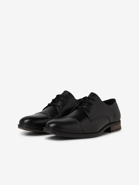 Jack & Jones Črni moški usnjeni gležnjarji Jack & Jones Raymond