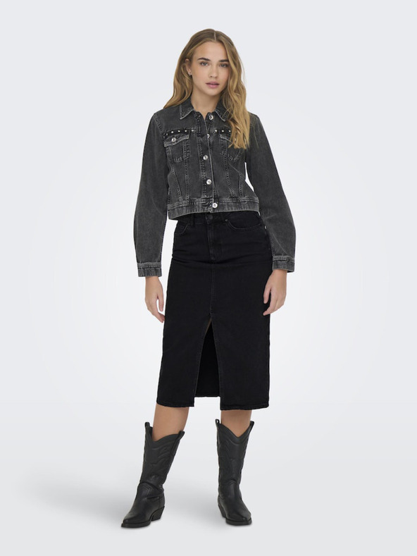 ONLY Črna Ženska džins krilca midi ONLY Bianca