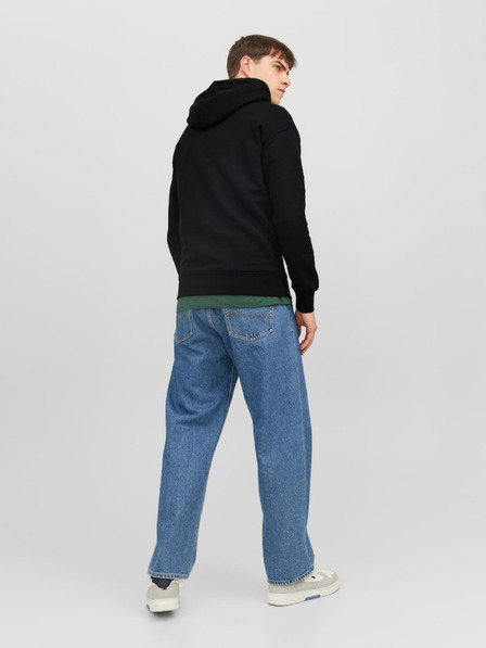 Jack & Jones Črni moški pulover s kapuco Jack & Jones Vesterbro