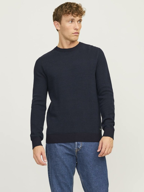 Jack & Jones Temno modra Moški pulover Jack & Jones Globe