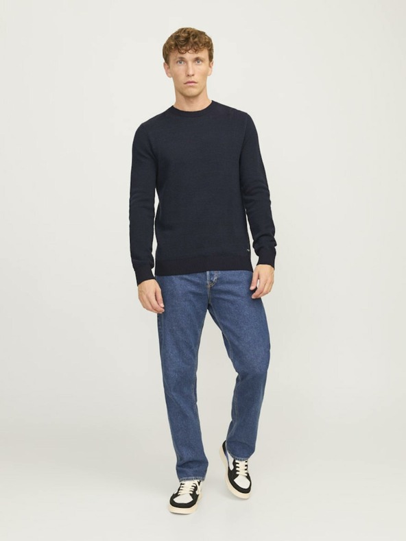 Jack & Jones Temno modra Moški pulover Jack & Jones Globe