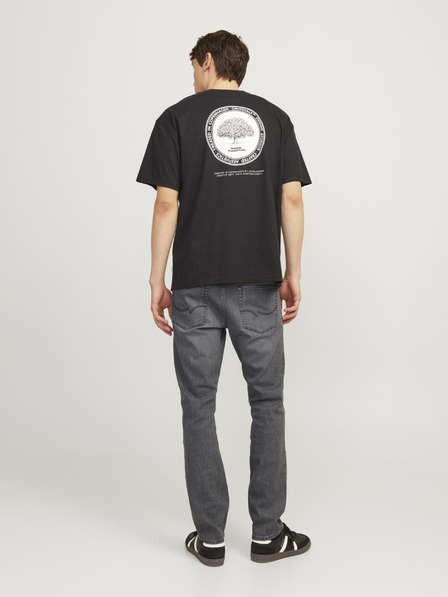 Jack & Jones Sive moške kavbojke tankega kroja Jack & Jones Glenn